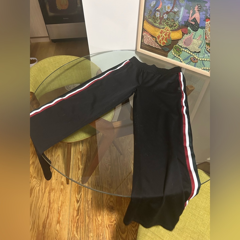 Black Bottoms with Red and White Stripes